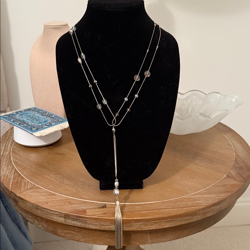 WHBM Elegant Silver Layered Necklace